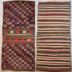 Rare Woven Transcaucasian Saddlebag with Two Storage Pockets